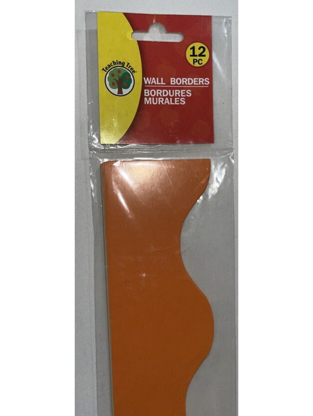 Teaching Tree Wall Borders 12 Pack Stripes Cardboard Orange NEW